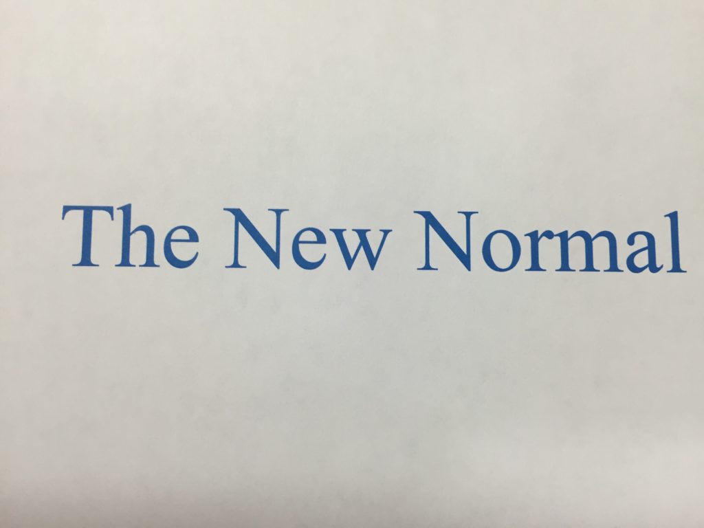 graphic words "The New Normal"