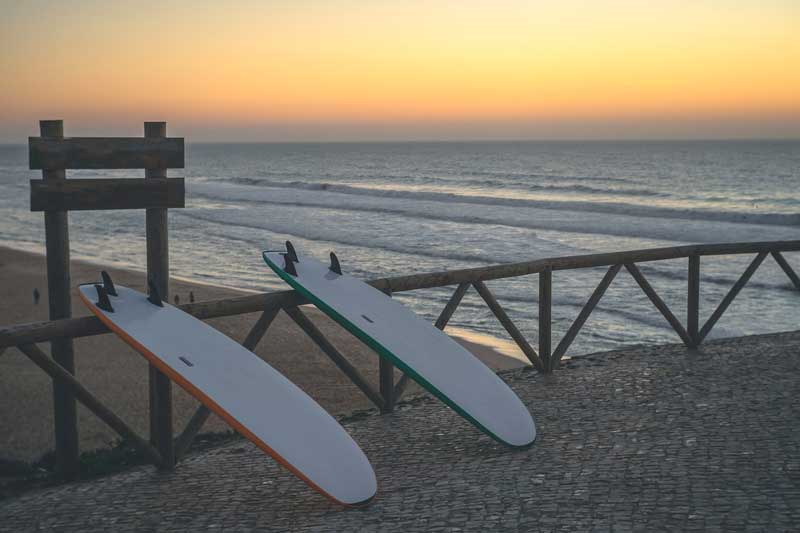 photo: surfboards on beach