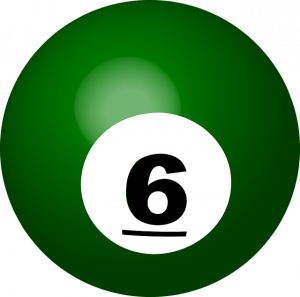 Number 6 pool ball representing the six ways a financial advisor can add value