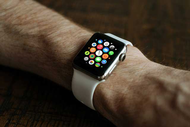photo: smartwatch on man's wrist